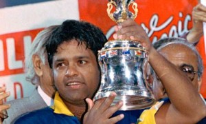 Arjuna Ranatunga with 1996 World Cup