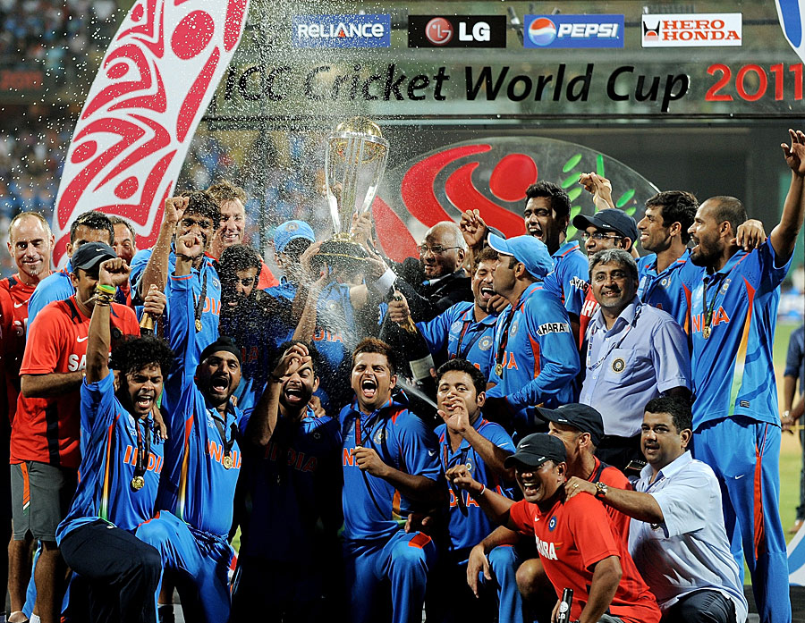 Indian Cricket Team after their historic World Cup Win