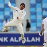 Saeed Ajmal Celebrates after Dismissal of Graeme Swann in the 1st Test against England in Dubai