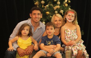 Michael Hussey with his Family