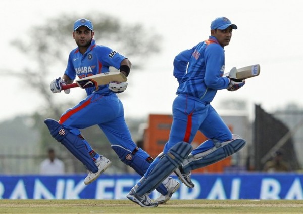Virat Kohli and Virender Sehwag - A match winning partnership of 173 runs
