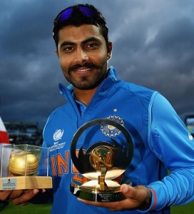 Ravindra Jadeja - With golden ball and 'Player of the match' trophies