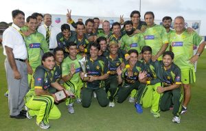 The victorious Pakistani squad after beating West Indies 3-1